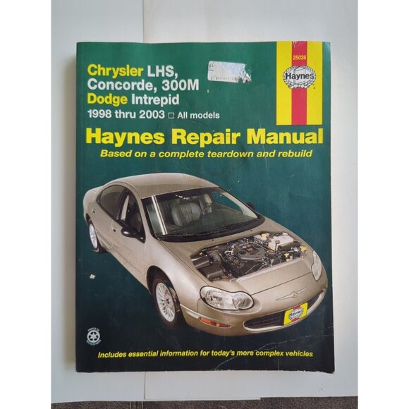 Haynes Repair Manual 25026 For Chrysler 300M, Concorde, Intrepid, & LHS - Picture 1 of 7